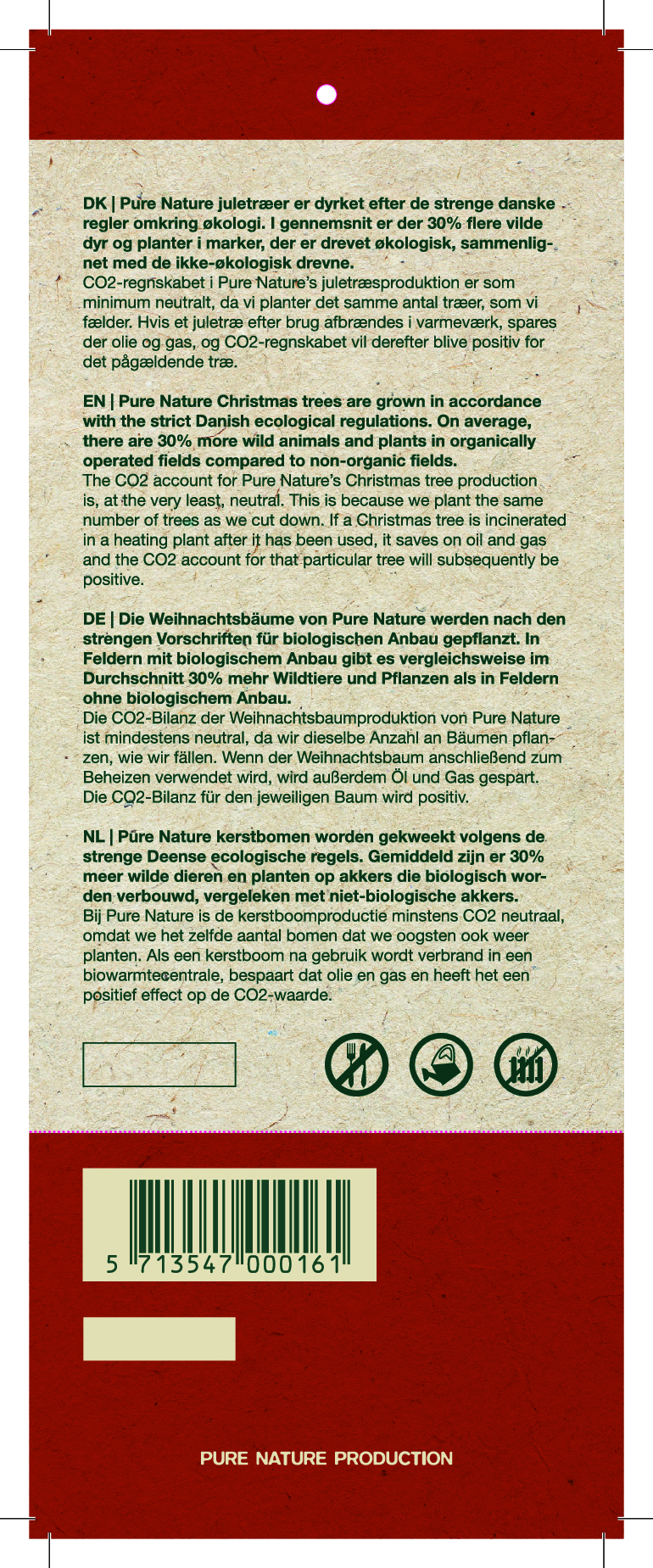 Rückseite des Etiketts für Gold-Qualität
